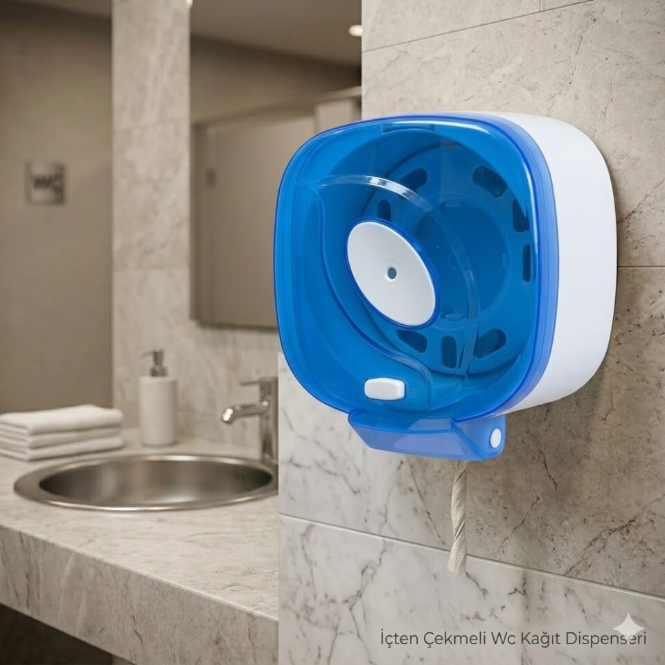 Awion Mini Pratik İçten Çekmeli Wc Kağıt Dispenseri , Şeffaf