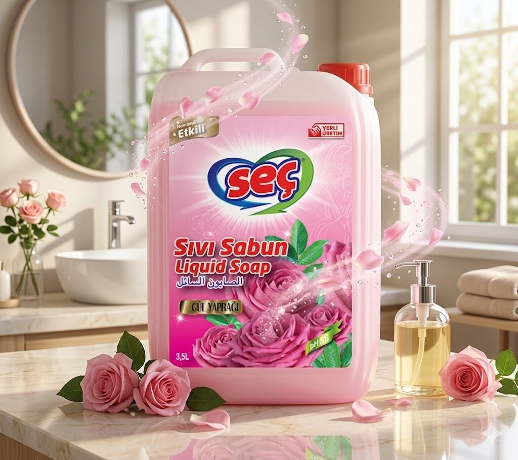 Seç Sıvı El Sabunu Gül Yaprağı (Pet) 3.5Kg