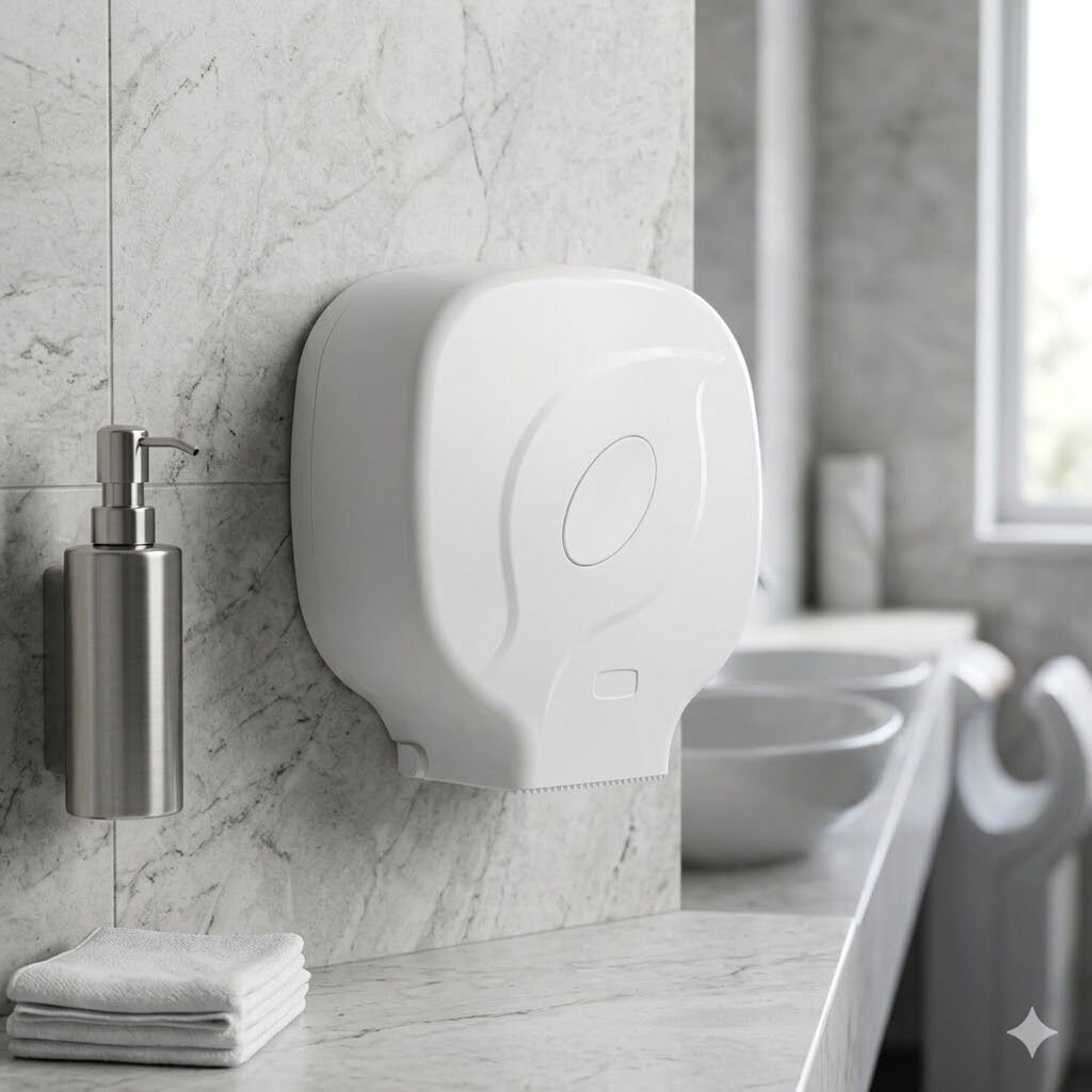 Awion Jumbo Rulo Alttan Çekmeli Wc Kagıt Dıspenseri Beyaz