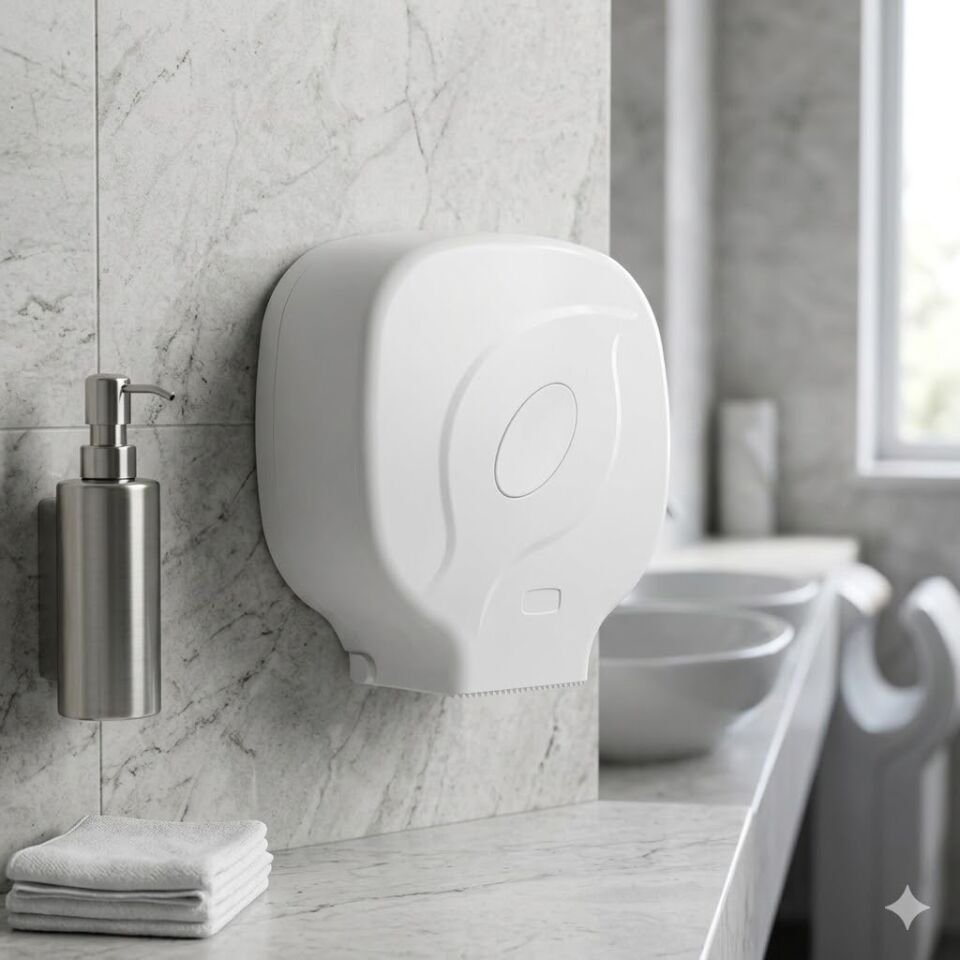 Awion Jumbo Rulo Alttan Çekmeli Wc Kagıt Dıspenseri Beyaz