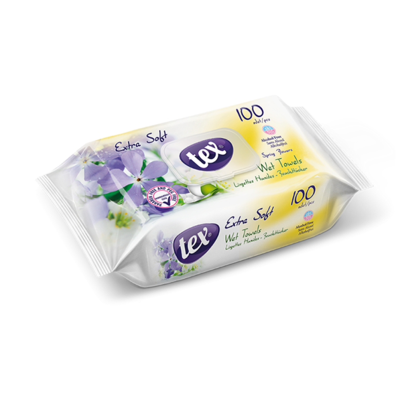 Tex Baby Islak Havlu 100'Lü Bahar Çiçeği