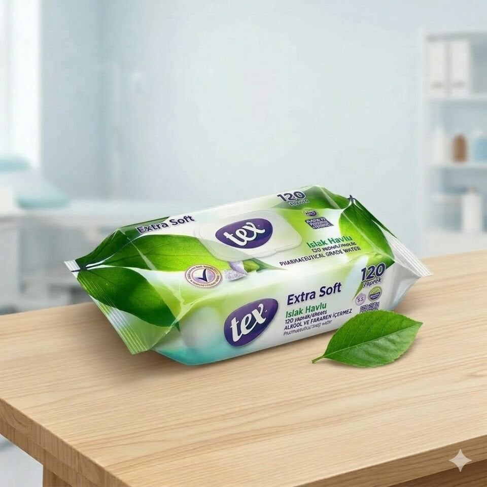 Tex Islak Havlu 120'Li karma
