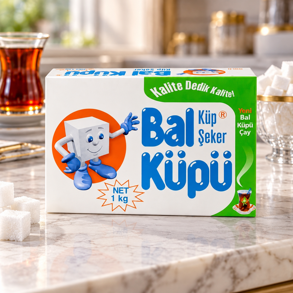 Balküpü Küp Şeker 1 Kg 20 Adet
