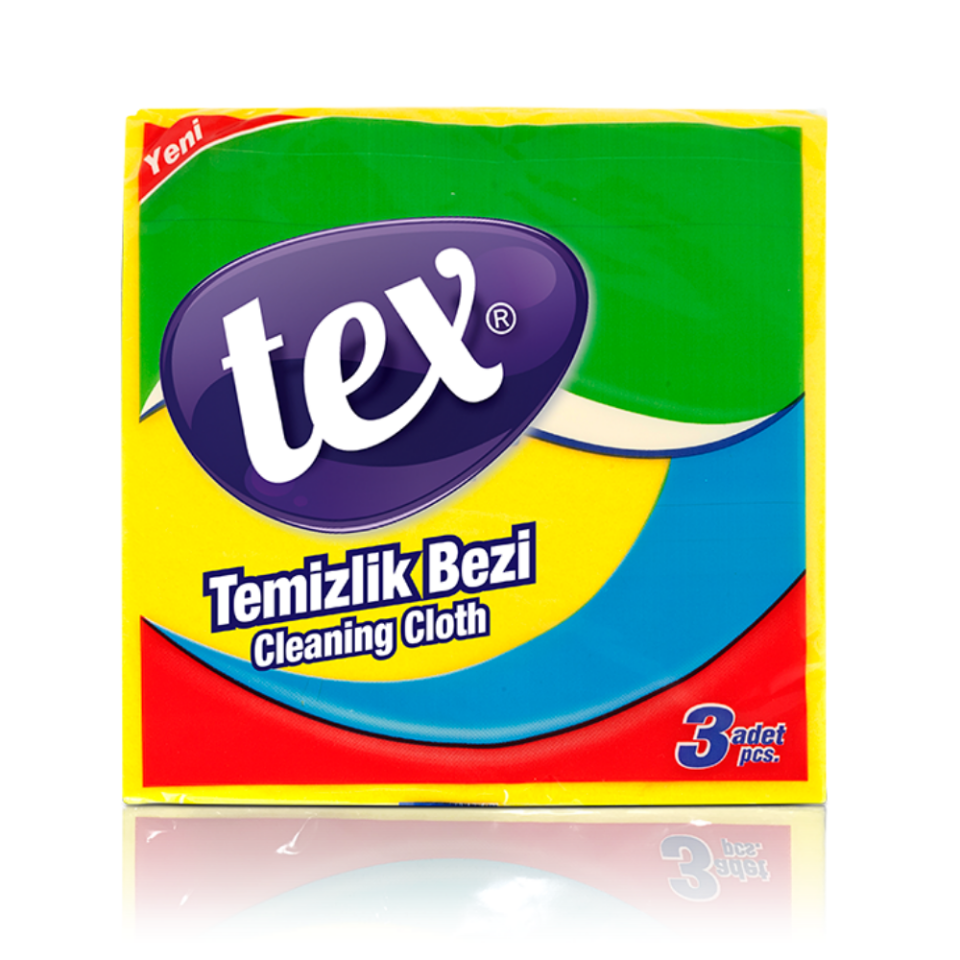 Standart 3'Lü Sarı Temizlik Bezi 140Gr/M2 38*38 Cm