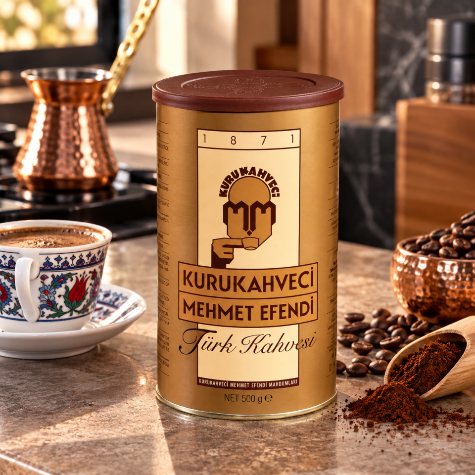 Mehmet Efendi Türk Kahvesi Teneke 500 Gr 6 Adet
