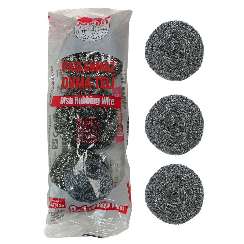 Rındo Bulaşık Ovma Teli 2+1 13 Gr X 3