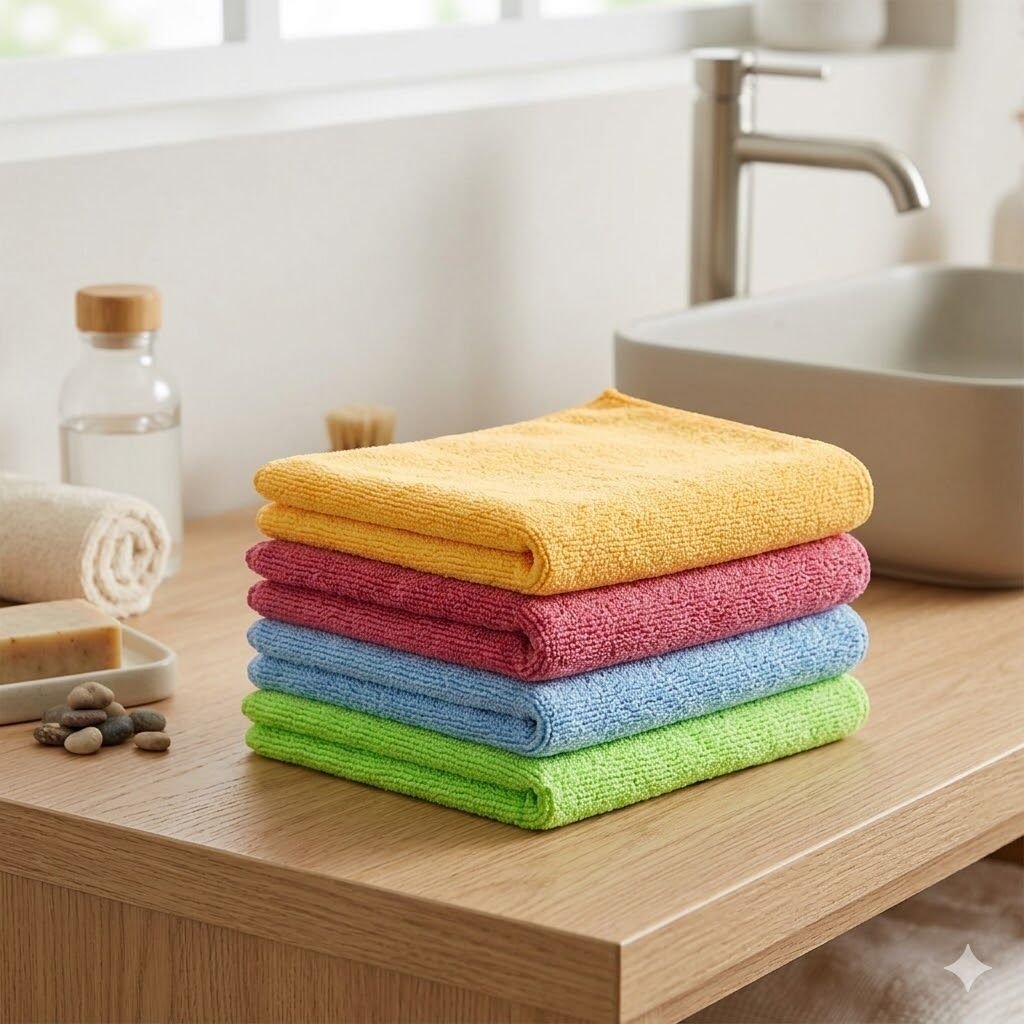 40*40 Mikrofiber Parlak Temizlik Bezi 55Gr