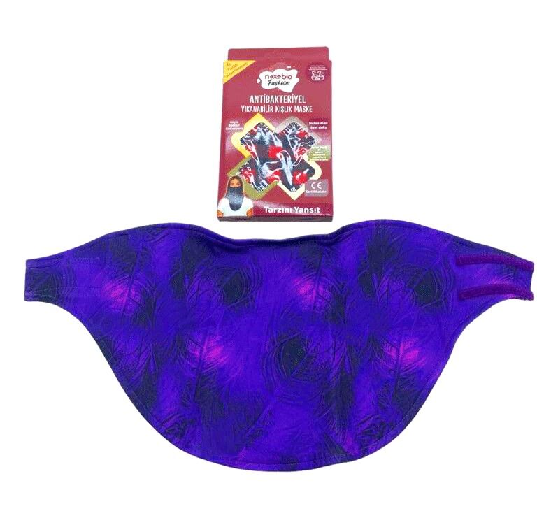 Nx Bio Fashion Antibakteriyel Yıkanabilir Kışlık Maske Renkli Desenli Kumaş 12 Adet