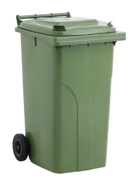 240 Litre Kapaklı Tekerlekli Çöp Konteyneri