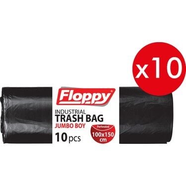800 Gr Flopy  Hantal Çöp Poşeti Siyah 100*150 Cm 10*10