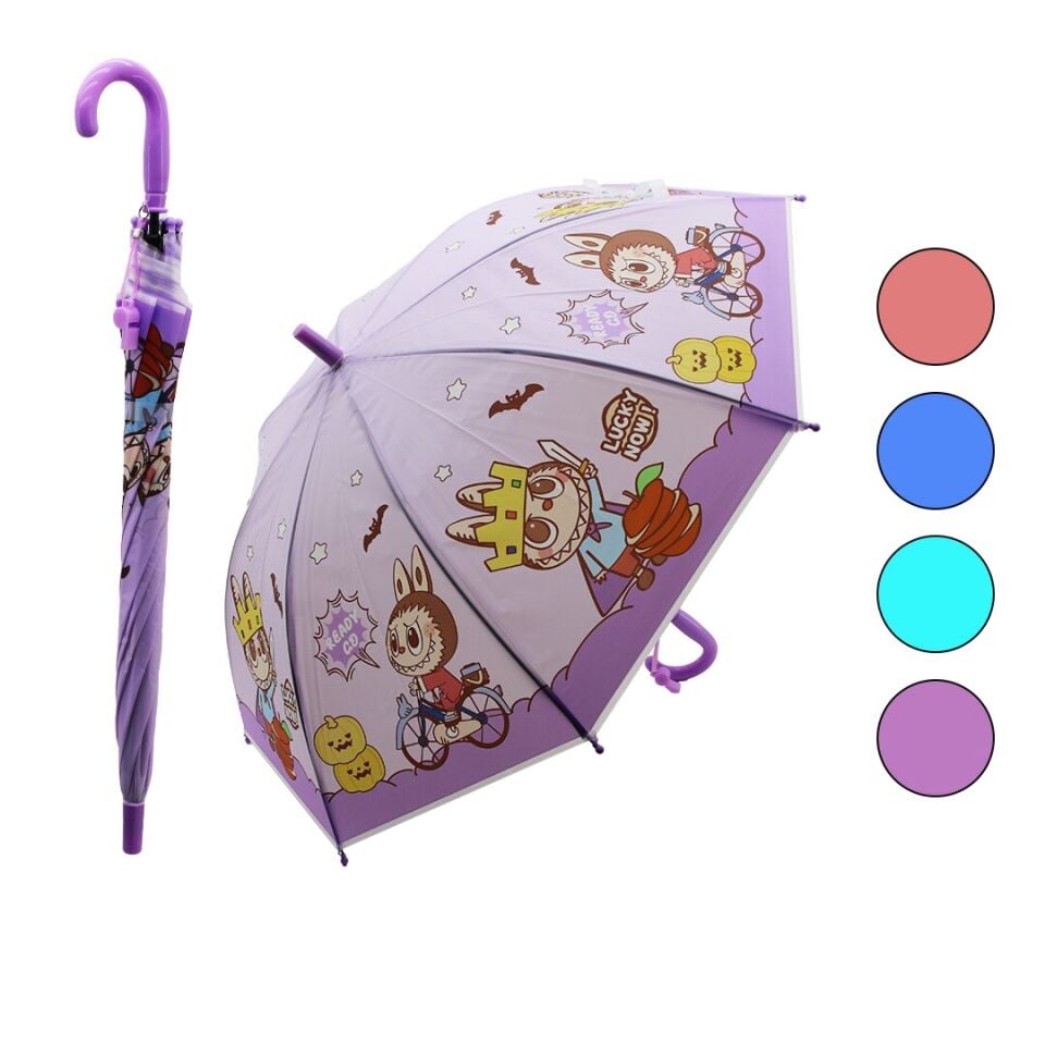 Skybelt Sky-68 Labulabu/Düdüklü 8 Telli Kız/Erkek Çocuk Şemsiye
