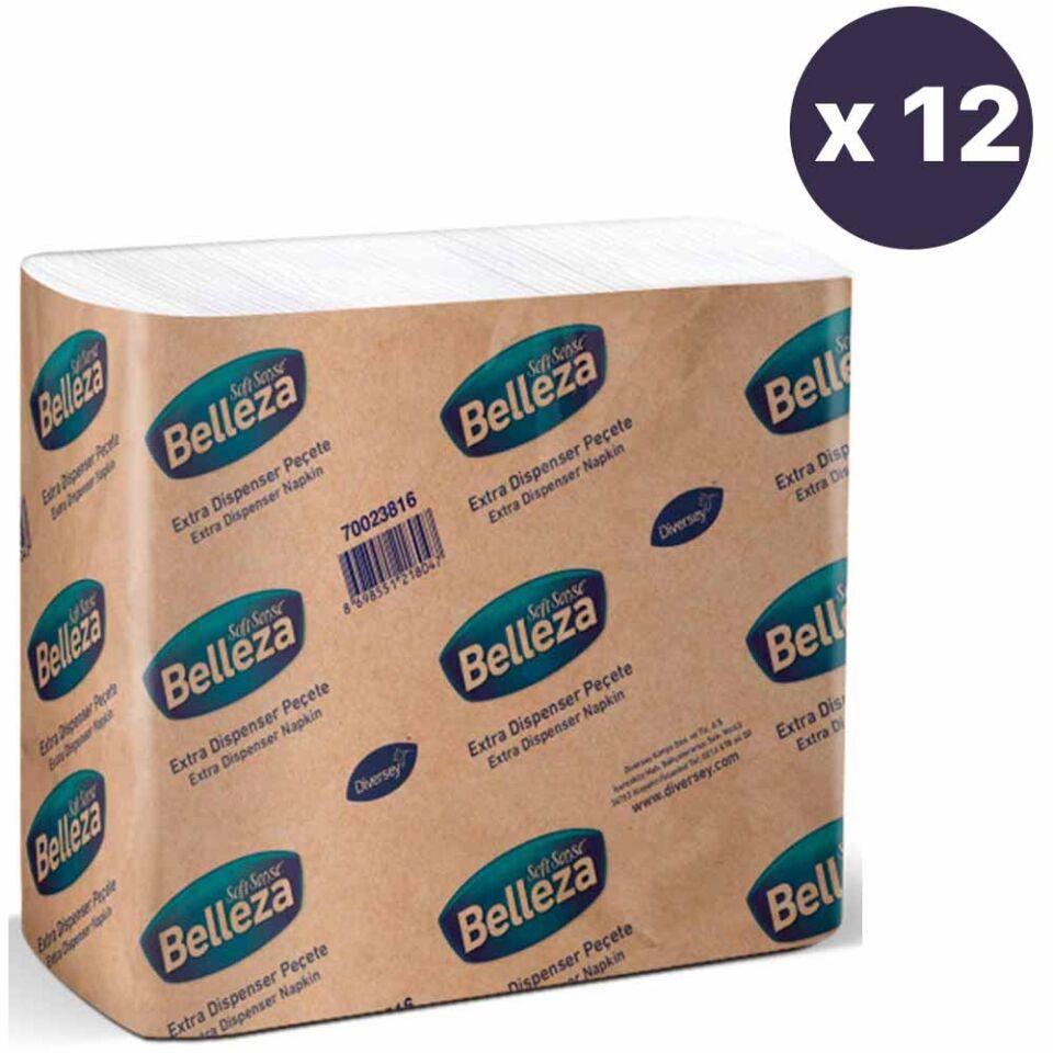 Belleza Extra Dispenser Peçete 1 Katlı 12 Rulo ( 2,18 Kg - 300 Yaprak 17*21 Cm )