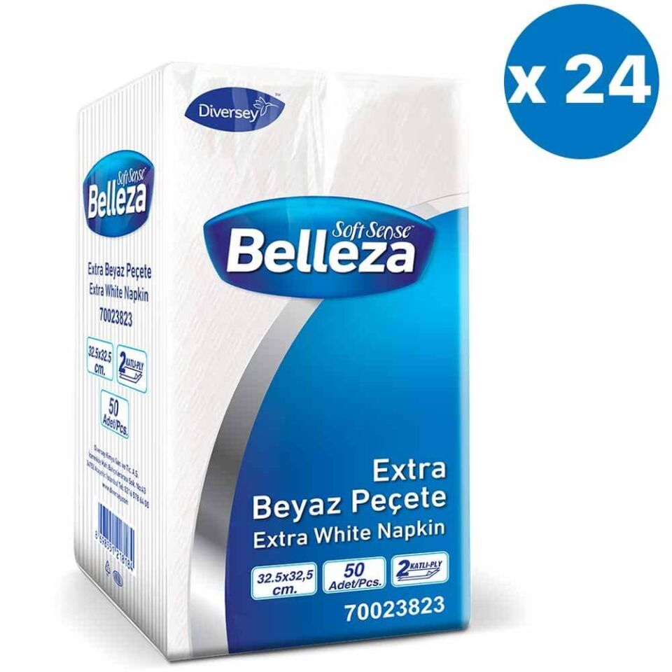 Belleza Soft Extra Beyaz Peçete 2 Katlı 50 Li ( 32.5*32,5 cm )