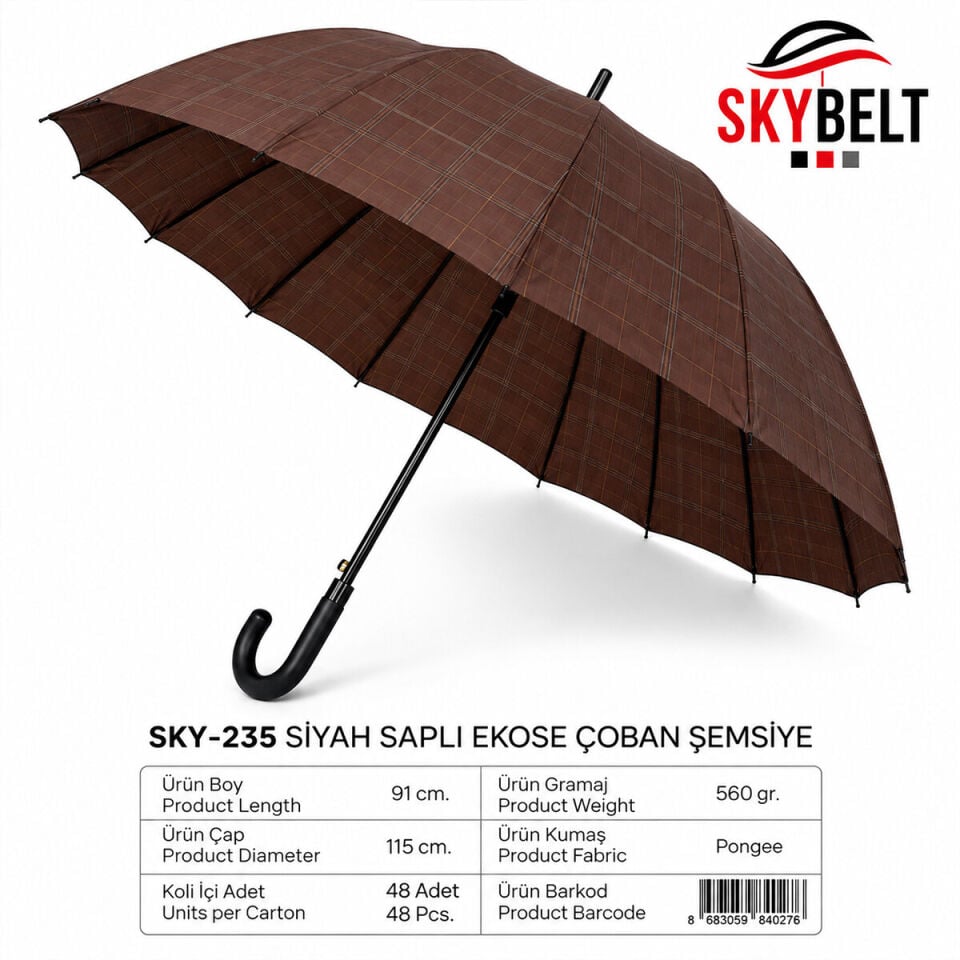 Skybelt Sky-235 16 Telli Erkek Baston Şemsiye Protokol