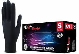Beybi Siyah Nitril Eldiven Latex S Beden 100 Lü