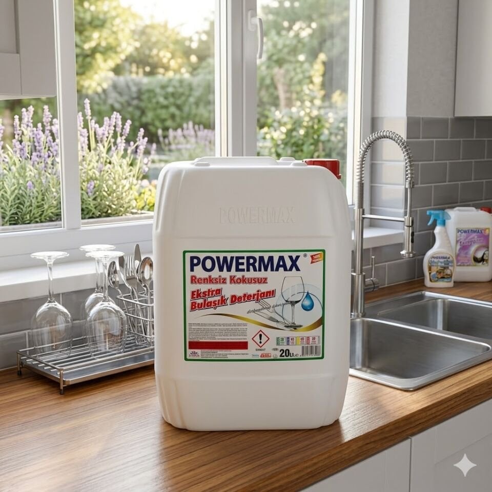 Powermax Kokusuz Renksiz Bulaşık Deterjanı 20 Kg