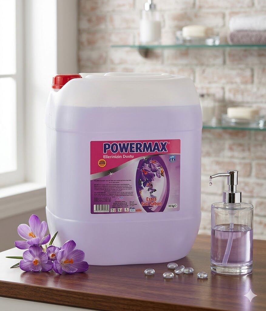 Powermax Sıvı El Sabunu 30 Kg . Pembe*Beyaz*Mavi Renk