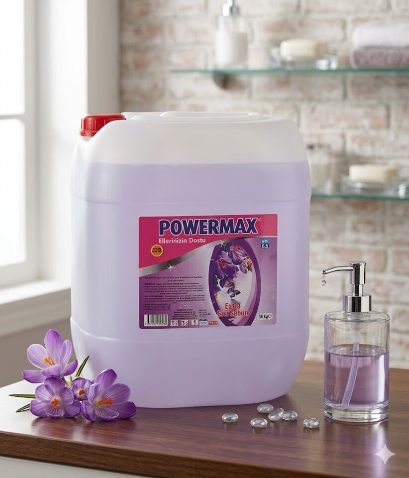 Powermax Sıvı El Sabunu 30 Kg . Pembe*Beyaz*Mavi Renk