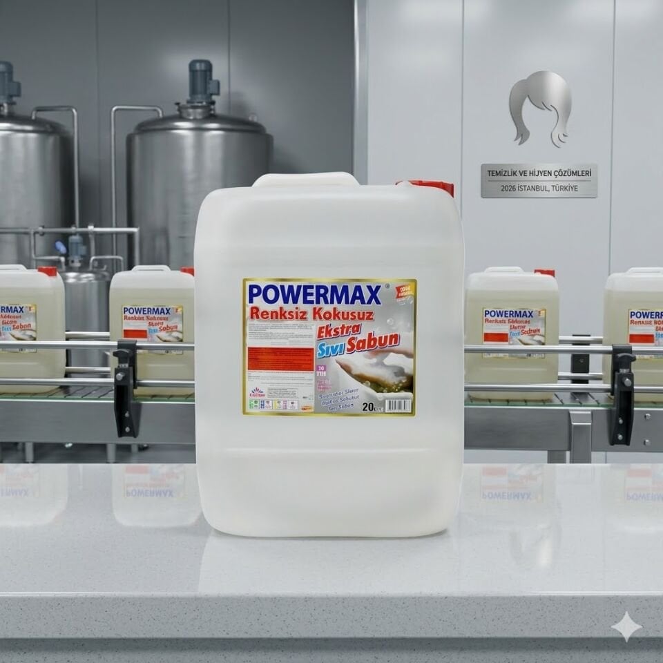 Powermax Kokusuz Renksiz Sıvı El Sabunu 20 Kg