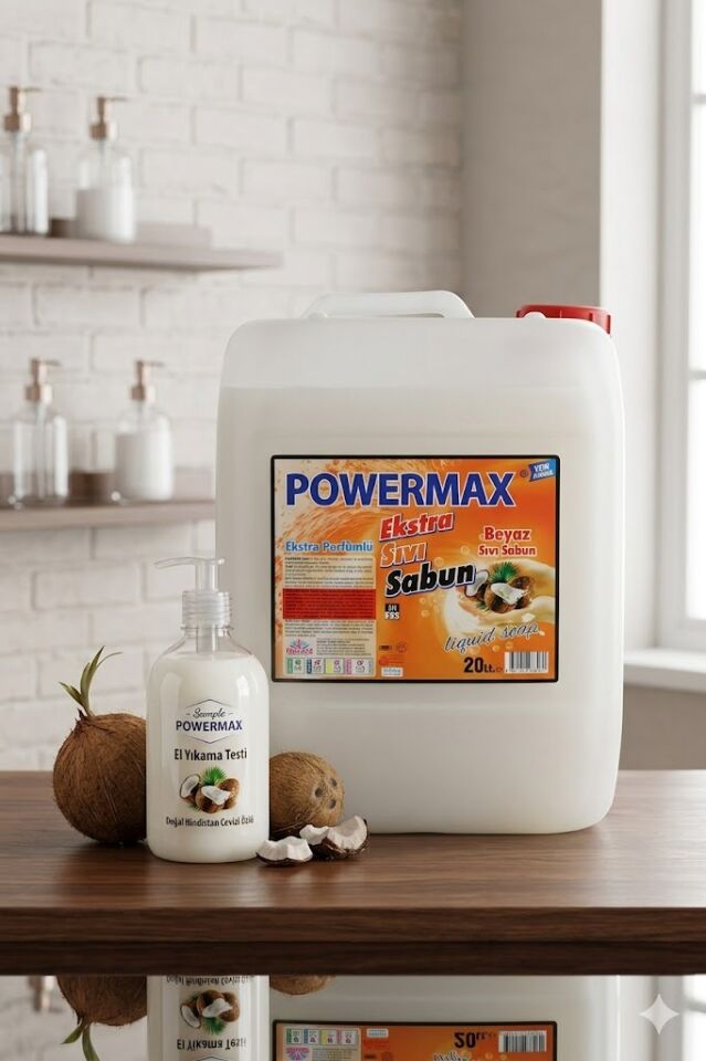 Powermax Beyaz Sabun Kokulu Sıvı El Sabunu 20 Kg