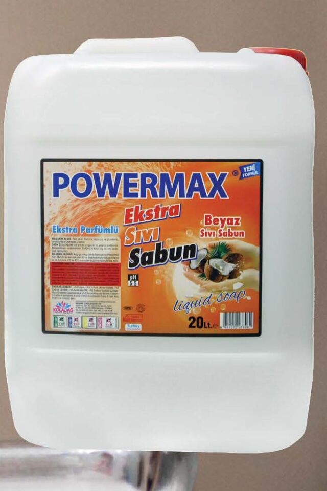 Powermax Beyaz Sabun Kokulu Sıvı El Sabunu 20 Kg