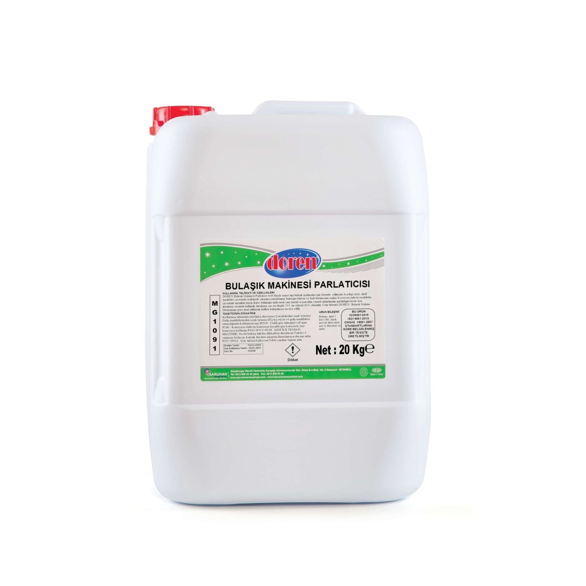 Doren End. Bulaşık Makinası Parlatıcısı MG1013 (20 Kg)