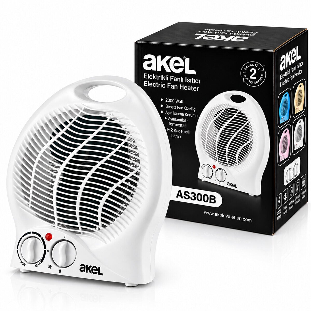 Akel As-300B Sıcak Soğuk Elektrikli Fanlı Isıtıcı Soba 2000W