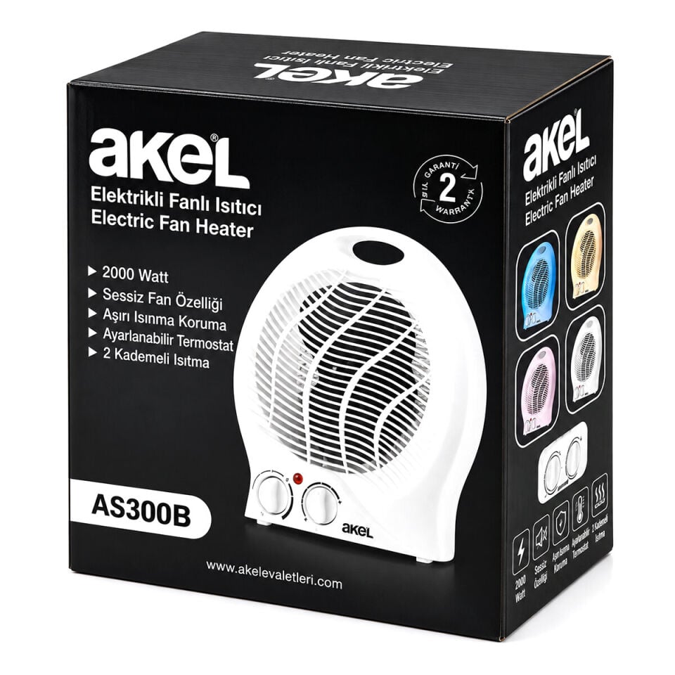 Akel As-300B Sıcak Soğuk Elektrikli Fanlı Isıtıcı Soba 2000W