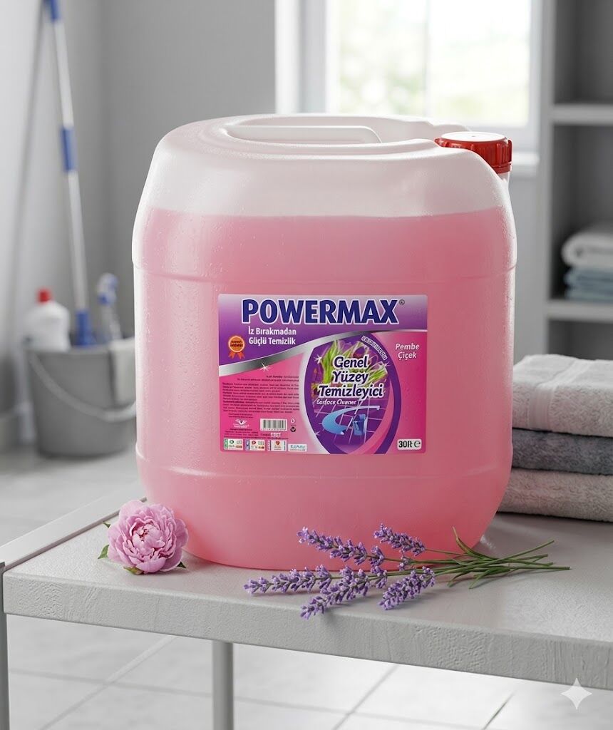 Powermax Parfümlü Yüzey Temizleyici 30 Lt.Pembe Çicek*Lavanta