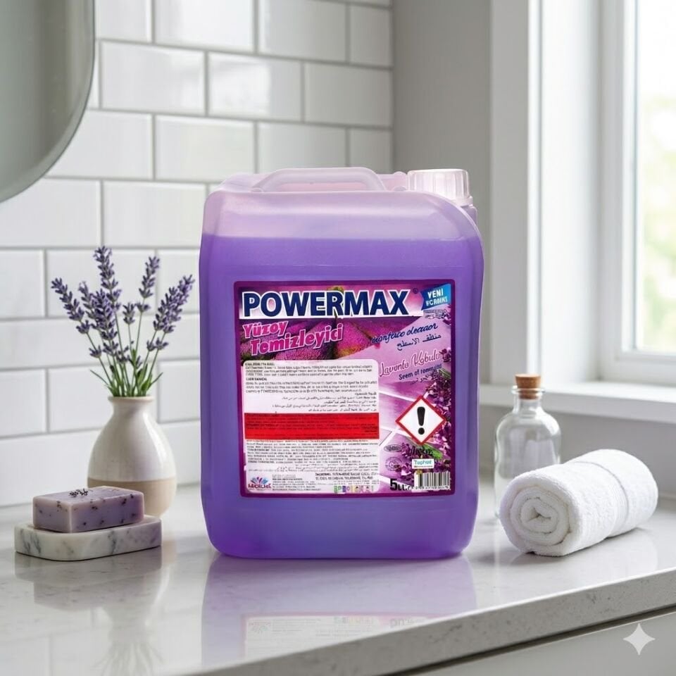 Powermax  Parfümlü Yüzey Temizleyici 5 Lt Pembe Çicek *Lavanta