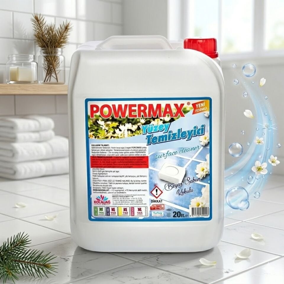 Powermax Beyaz Sabun Kokulu Yüzey Temizleyici 20 Lt