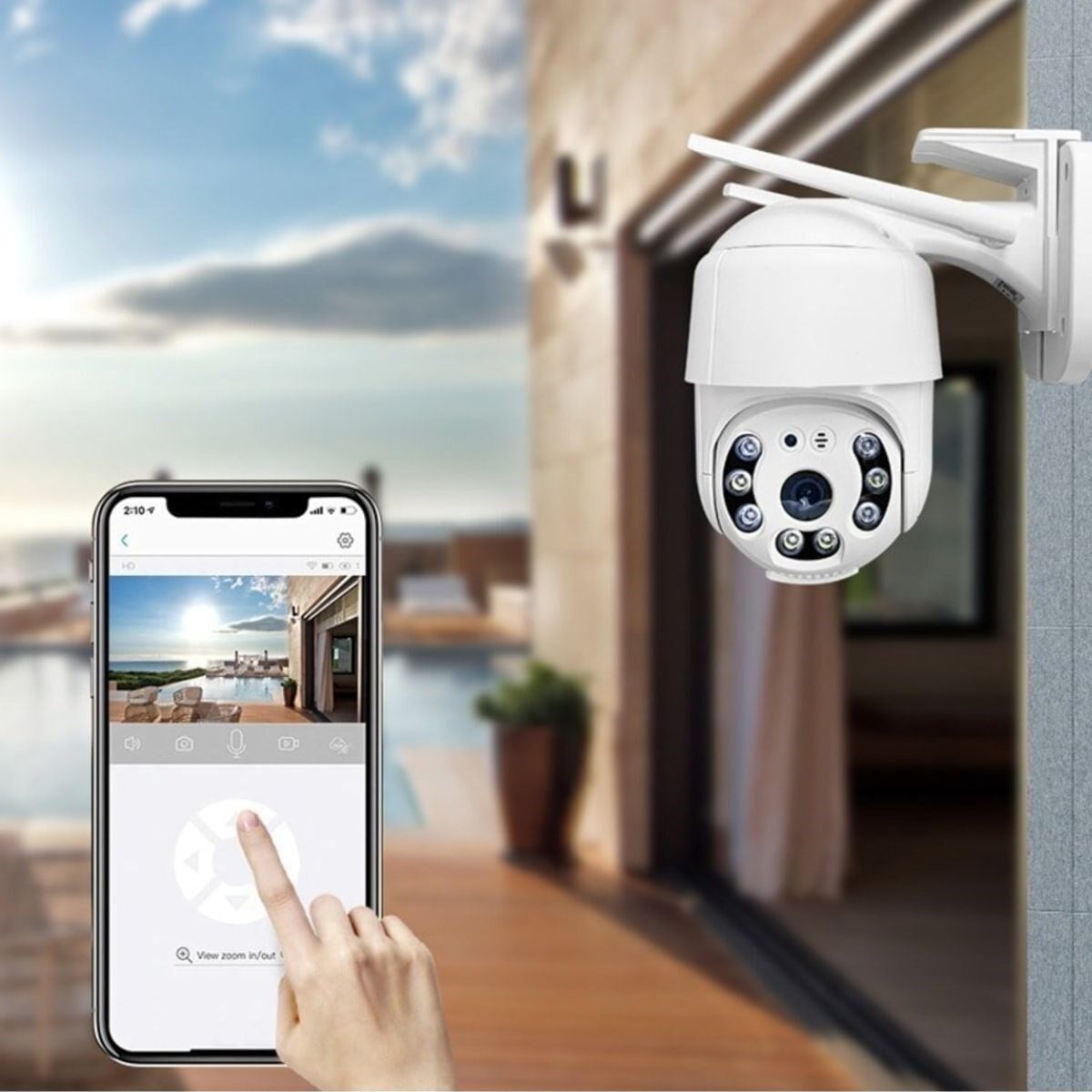 IP Wifi Network Güvenlik Kamerası Wifi Kamera 20 MP HD Lens İç Dış Mekan Suya Danıklı