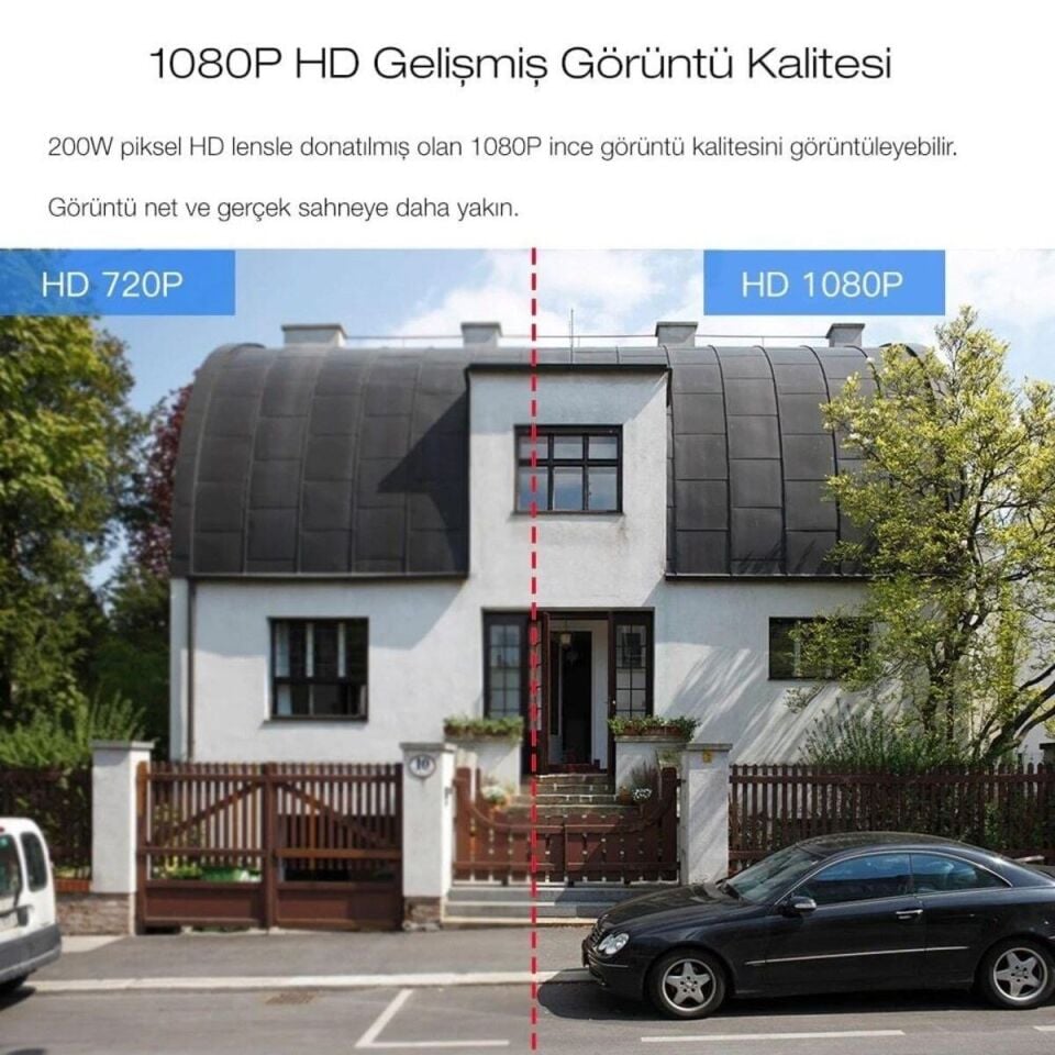 IP Wifi Network Güvenlik Kamerası Wifi Kamera 20 MP HD Lens İç Dış Mekan Suya Danıklı
