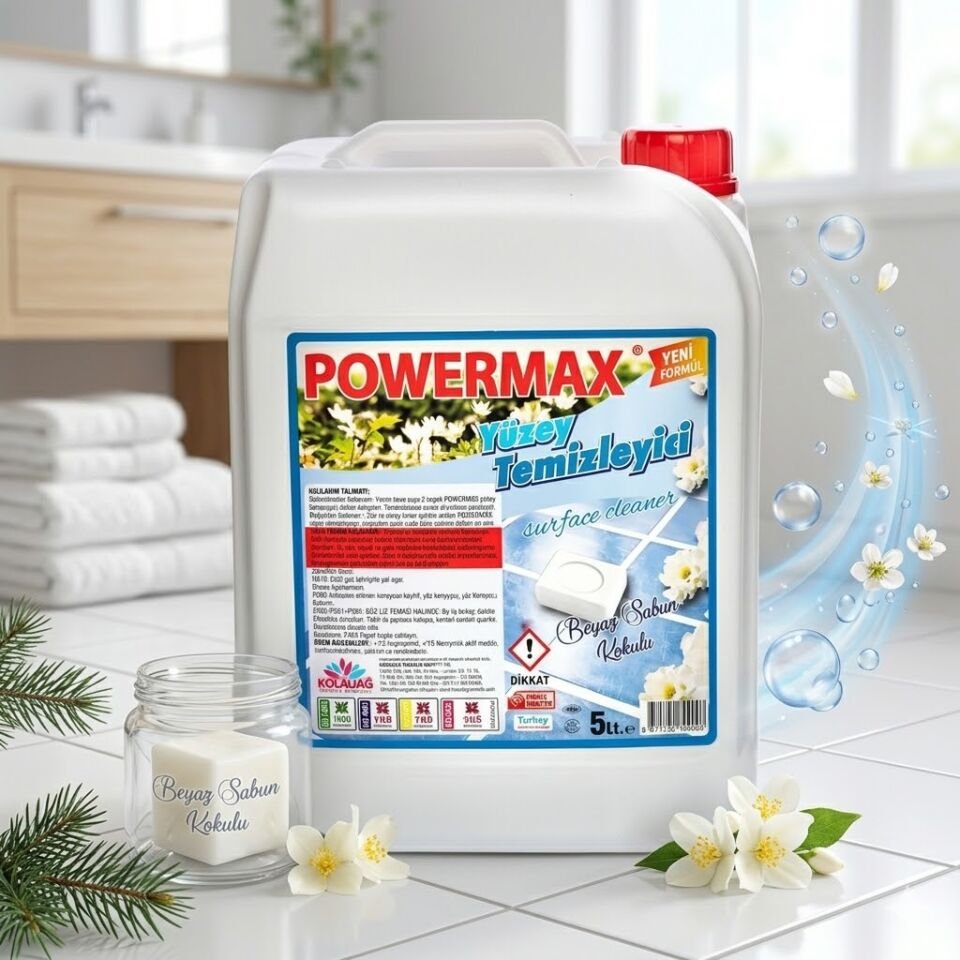 Powermax Beyaz Sabun Kokulu Yüzey Temizleyici 5 Lt