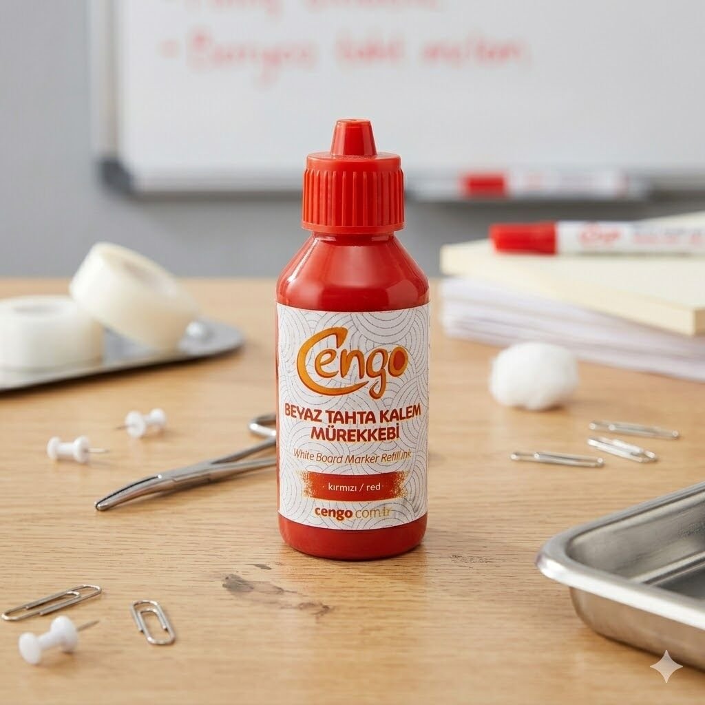 Cengo Tahta Kalem Mürekkebi Kırmızı 100 Ml