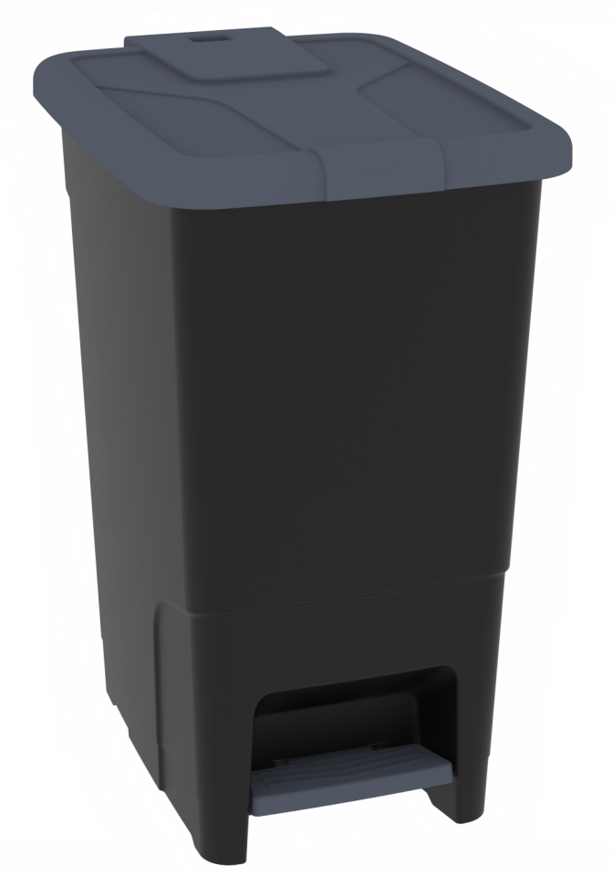 Slım Çöp Kovası 50 Lt. - Siyah