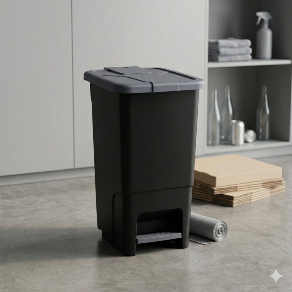 Slım Çöp Kovası 50 Lt. - Siyah
