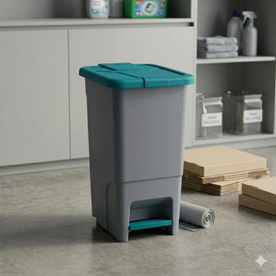 Slım Çöp Kovası 30 Lt. - Gri