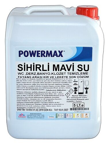 Powermax  Sihirli Mavi Su Wc Banyo Fayans Derz Temizleme 5 Kg