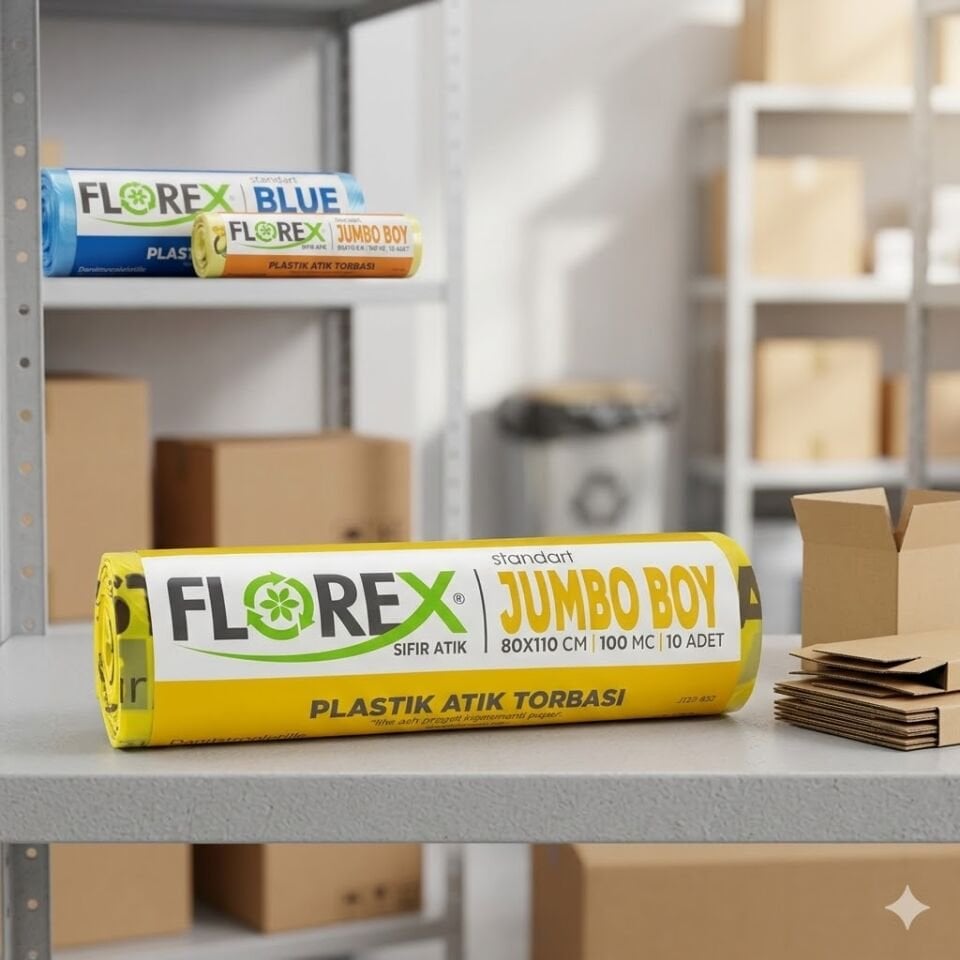 Plastik Atık Jumbo Boy Çöp Torbası 80*110 Sarı