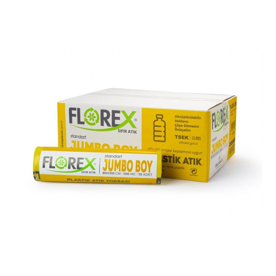 Plastik Atık Jumbo Boy Çöp Torbası 80*110 Sarı