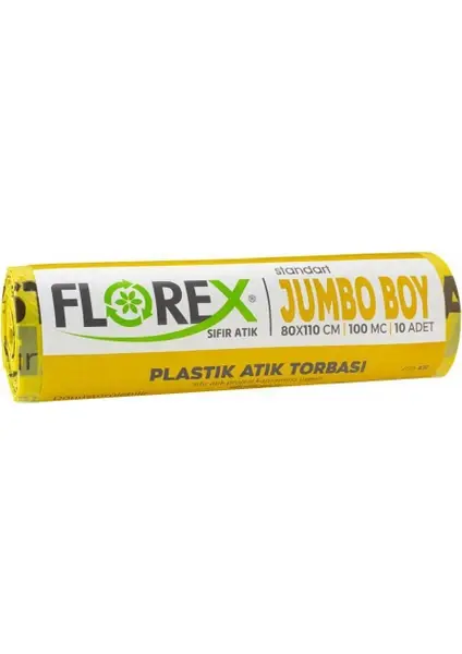 Plastik Atık Jumbo Boy Çöp Torbası 80*110 Sarı