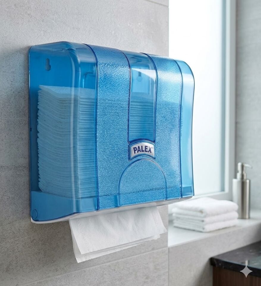 Standart Z Katlı Kağıt Havlu Dispenseri Şeffaf Mavi