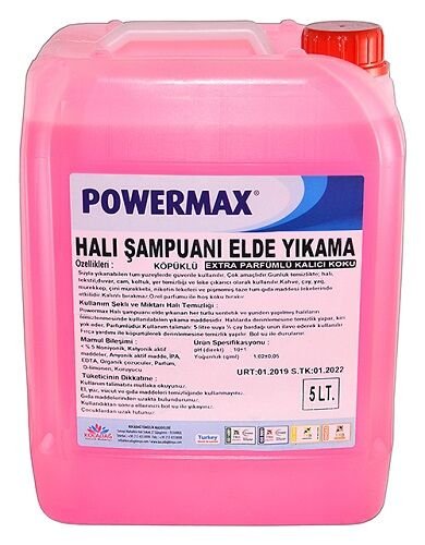 Powermax Halı Şampuanı Elde Yıkama 5 Kg