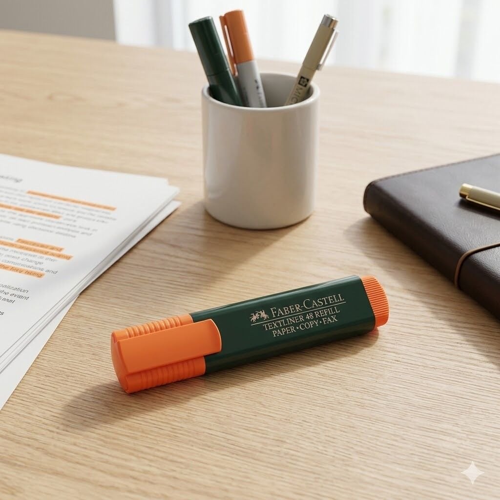 Faber Fosforlu Turuncu Kalem