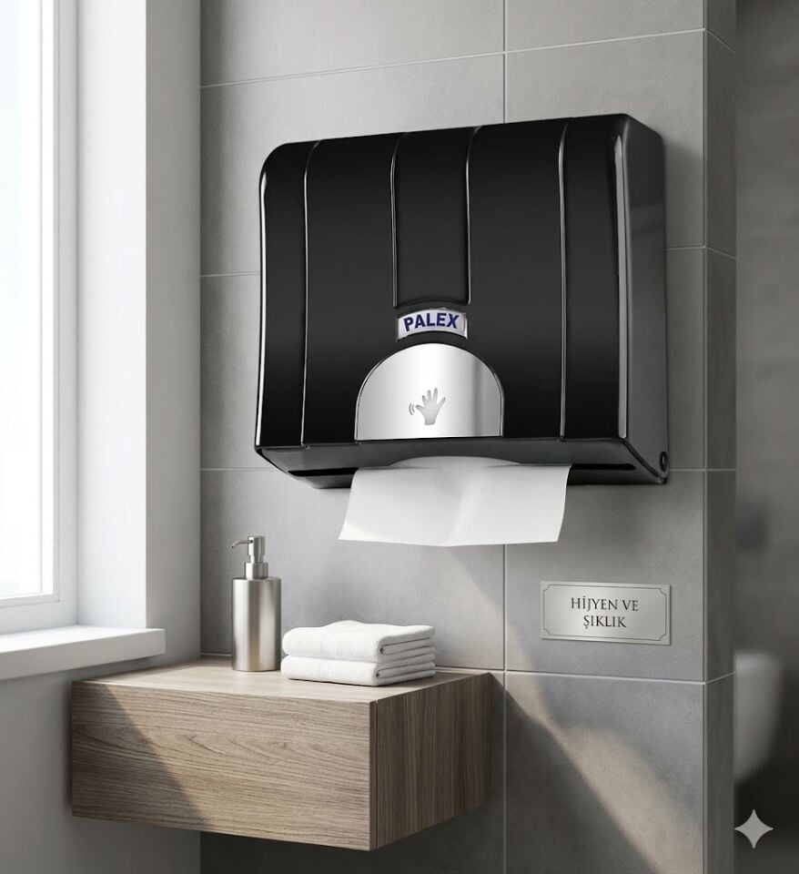 Standart Z Katlı Kağıt Havlu Dispenseri Siyah