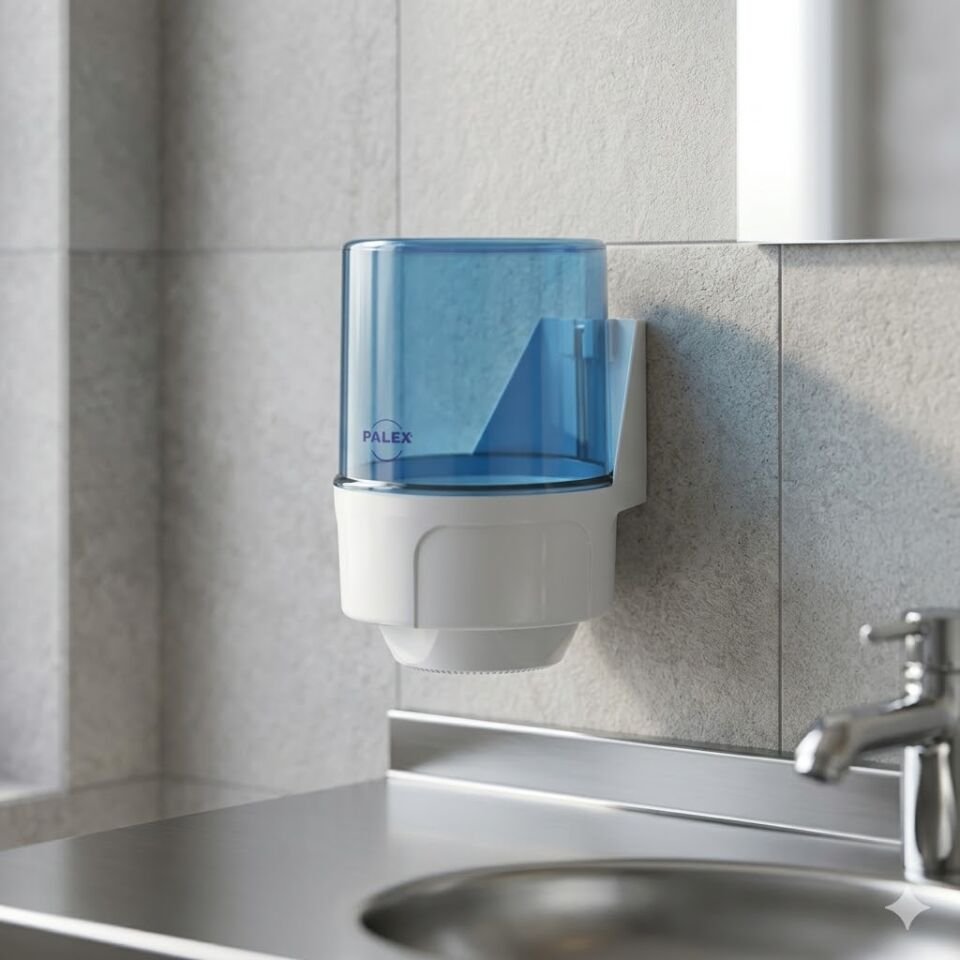 İçten Çekme Kağıt Havlu Dispenseri Şeffaf Mavi