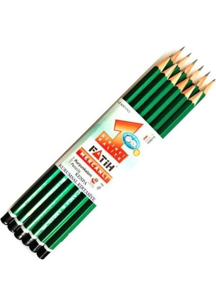 Fatih Mercanlı Siyah Kurşun Kalem 12 Li