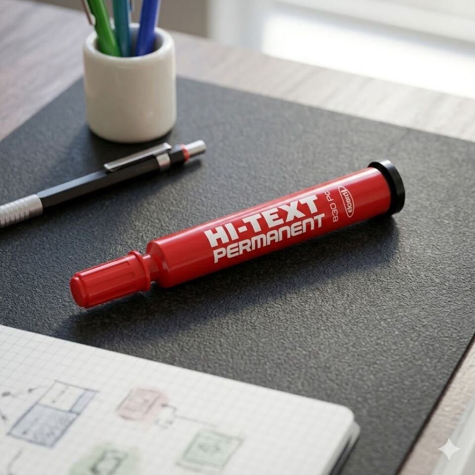 Hitex Marker Kesik Uç Çuval Kalemi Kırmızı