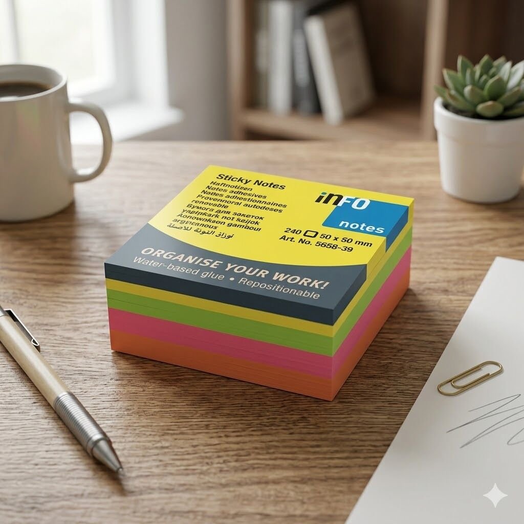 Info Notes 50*50 Mini Küp Postit